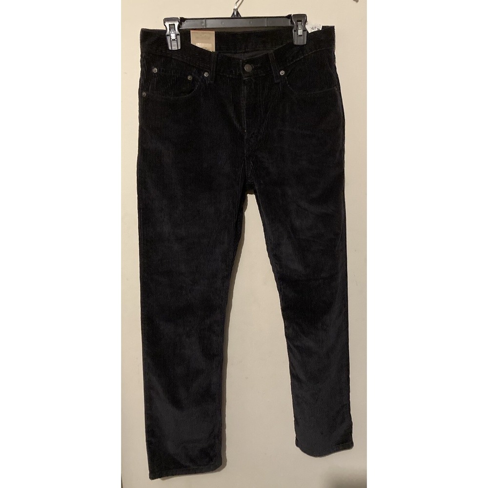 NWT Levi's Black Corduroy Pants 30x30 Straight Leg Preppy Goth
